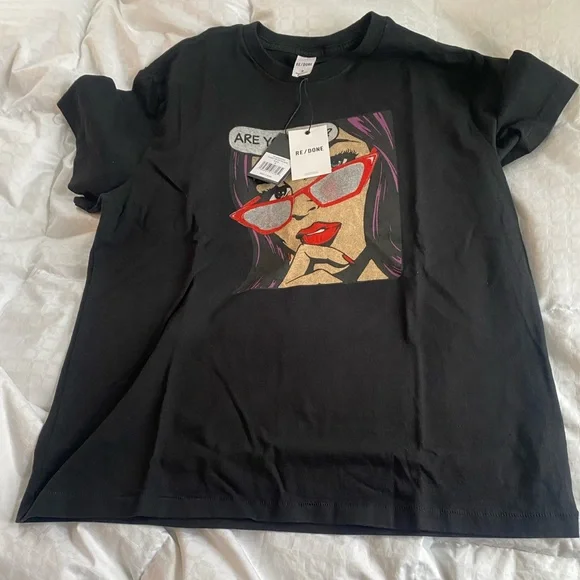 Re/Done ARE YOU SURE 90s Easy Tee NWOT - Picture 2 of 3